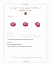 1.60 Ct. Star Ruby from Mozambique Appraisal