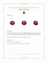 0.94 Ct. Star Ruby from Mozambique Appraisal