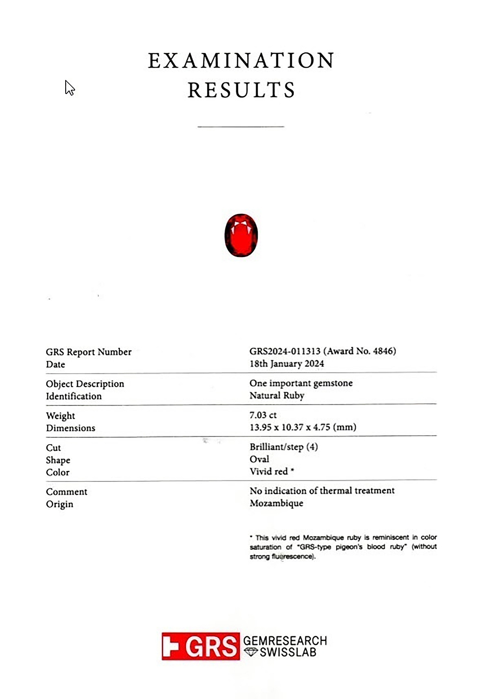 7.03 Ct. Ruby from Mozambique