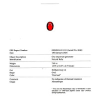 7.03 Ct. Ruby from Mozambique Scan Report