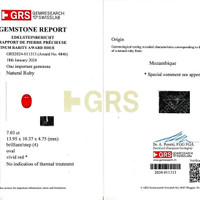 7.03 Ct. Ruby from Mozambique Scan Report