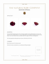 0.53 Ct. Purplish Red Ruby from Madagascar Appraisal