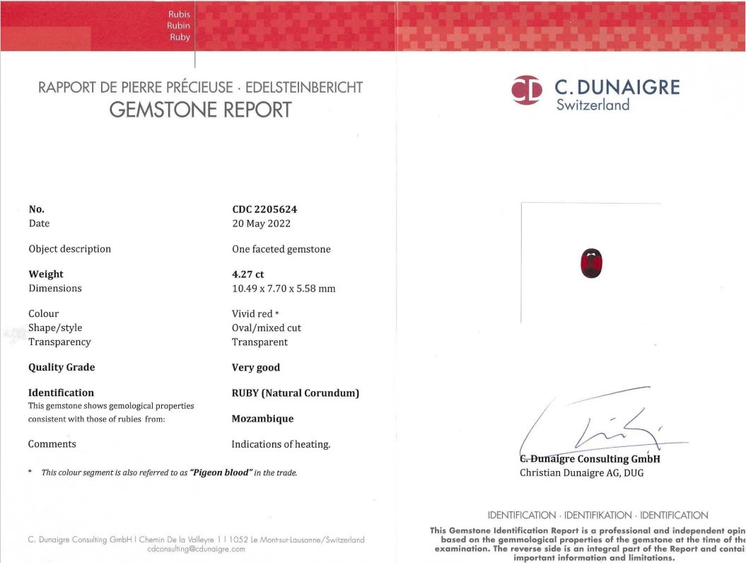 4.27 Ct. Ruby from Mozambique