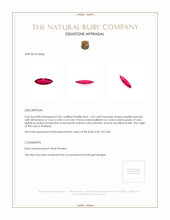 1.35 Ct. Ruby from Thailand Appraisal