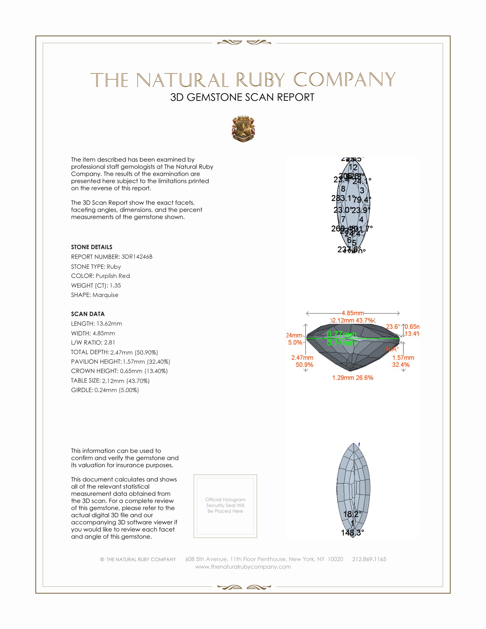 1.35 Ct. Ruby from Thailand