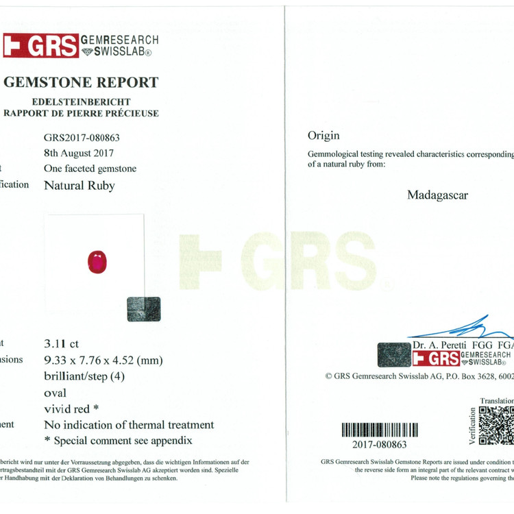 3.11 Ct. Ruby from Madagascar