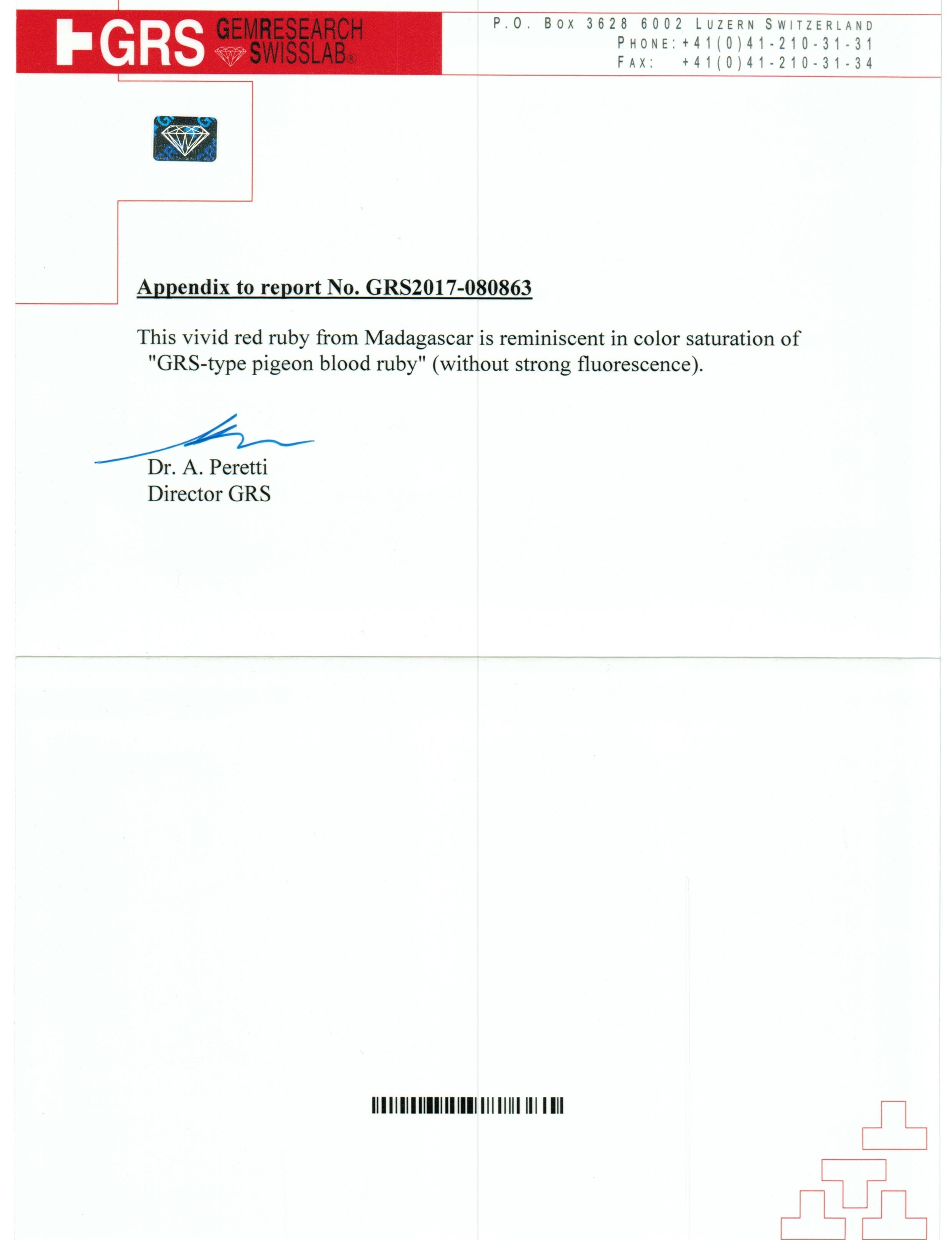 3.11 Ct. Ruby from Madagascar