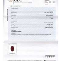 7.77 Ct. Cabochon Ruby from Burma (Myanmar) Scan Report