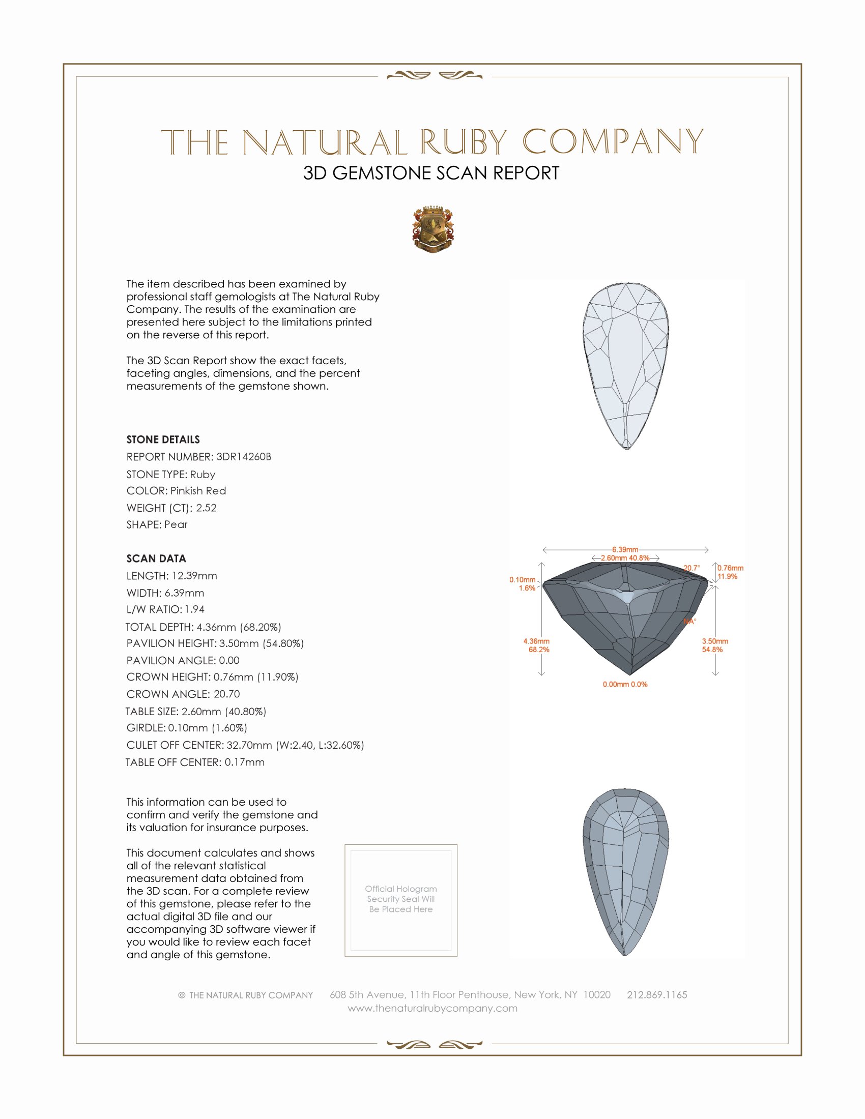 2.52 Ct. Ruby from Madagascar
