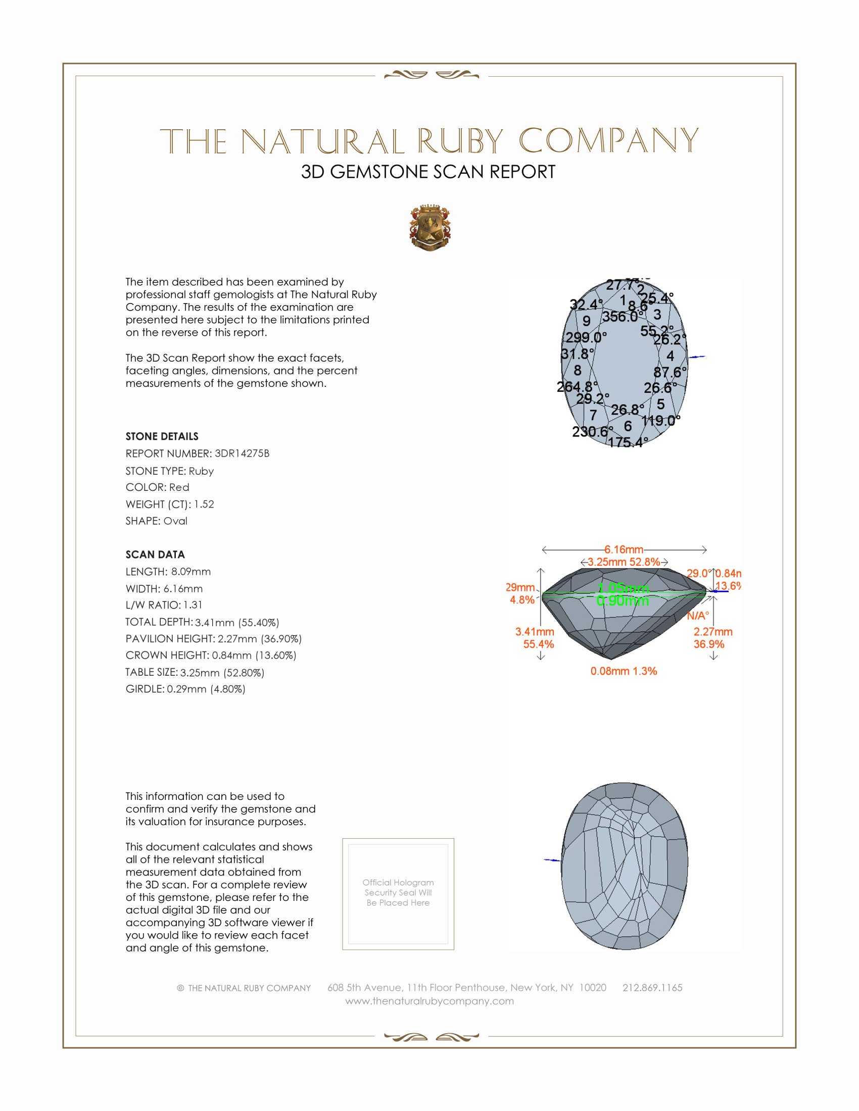 1.52 Ct. Ruby from Thailand