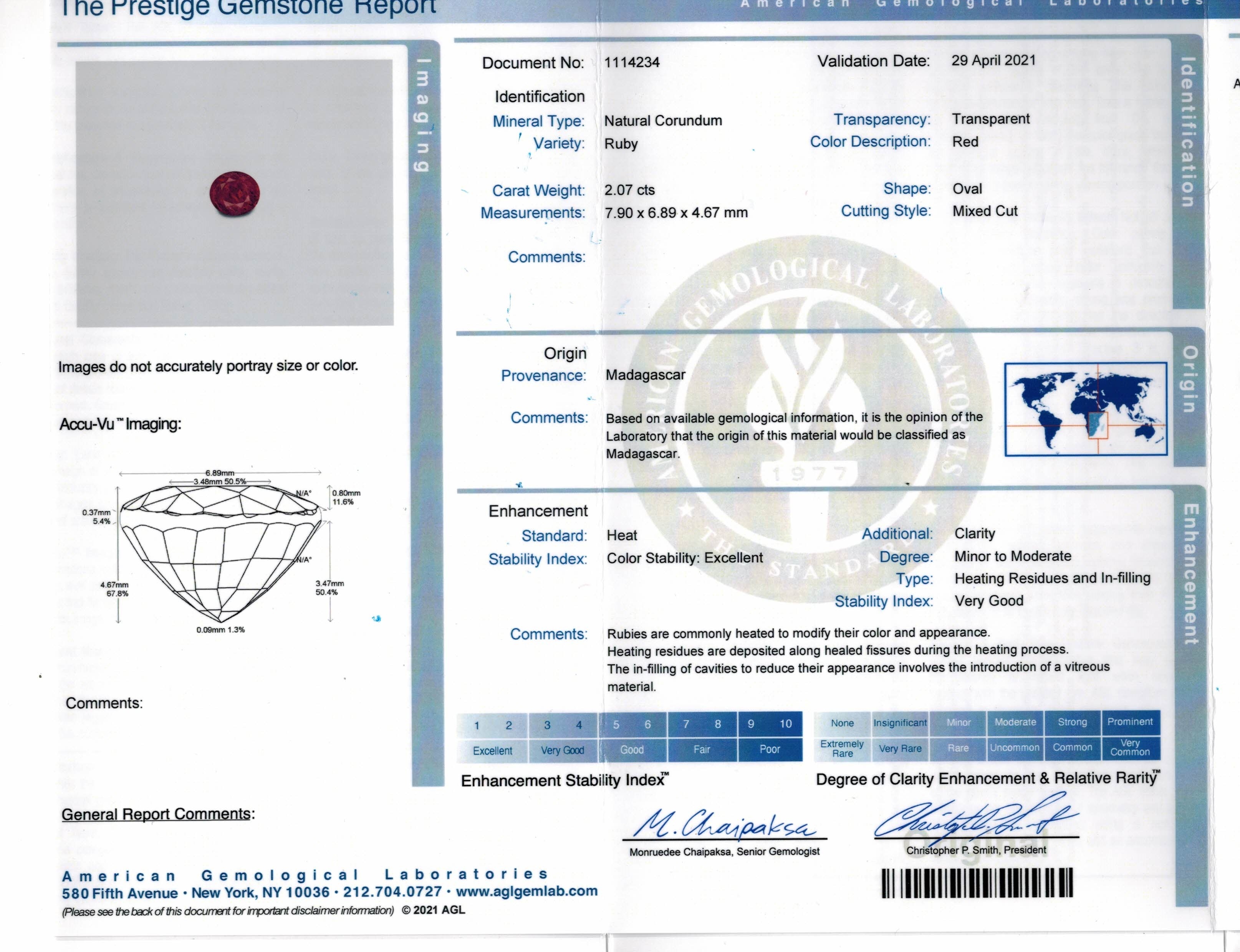 2.07 Ct. Ruby from Madagascar