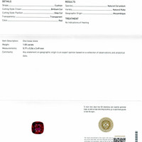 1.05 Ct. Ruby from Mozambique Scan Report