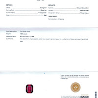 1.03 Ct. Ruby from Mozambique Scan Report