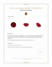 1.62 Ct. Ruby from Madagascar Appraisal