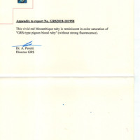 3.03 Ct. Ruby from Mozambique Scan Report