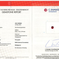 3.25 Ct. Ruby from Madagascar Scan Report