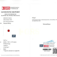 2.07 Ct. Ruby from Mozambique Scan Report