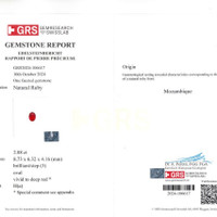 2.08 Ct. Ruby from Mozambique Scan Report