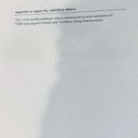 2.06 Ct. Ruby from Mozambique Scan Report