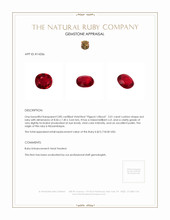 2.01 Ct. Ruby from Mozambique Appraisal
