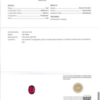 1.07 Ct. Ruby from Mozambique Scan Report
