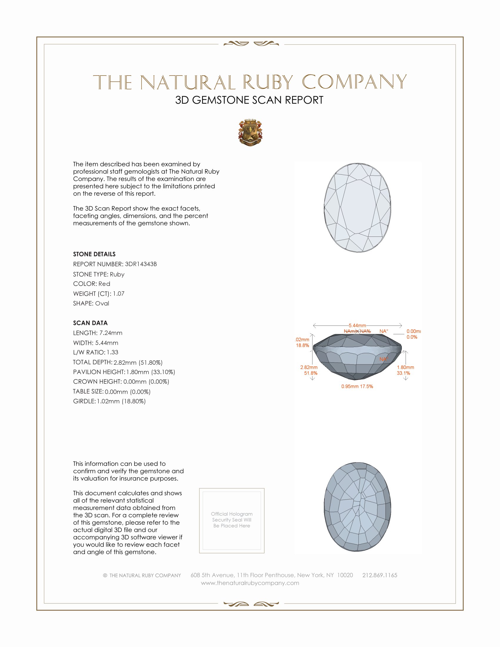 1.07 Ct. Ruby from Mozambique