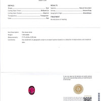 1.03 Ct. Ruby from Mozambique Scan Report