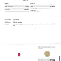 0.95 Ct. Ruby from Mozambique Scan Report