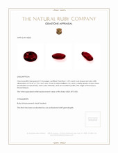 3.29 Ct. Ruby from Mozambique Appraisal