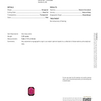 2.39 Ct. Ruby from Mozambique Scan Report