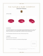 16.56 Ct. Cabochon Ruby from Mozambique Appraisal