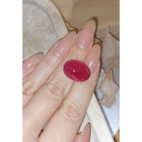 16.56 Ct. Cabochon Ruby from Mozambique Life Style