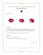 8.40 Ct. Cabochon Ruby from Burma (Myanmar) Appraisal