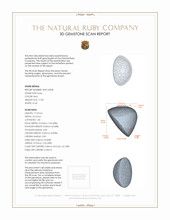17.00 Ct. Cabochon Ruby from Afghanistan 3 D Scan Report