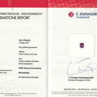 4.03 Ct. Cabochon Ruby from Mozambique Scan Report