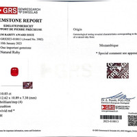 10.03 Ct. Ruby from Mozambique Scan Report