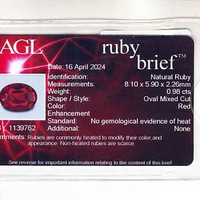 0.98 Ct. Ruby from Mozambique Scan Report