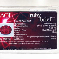 1.23 Ct. Ruby from Mozambique Scan Report