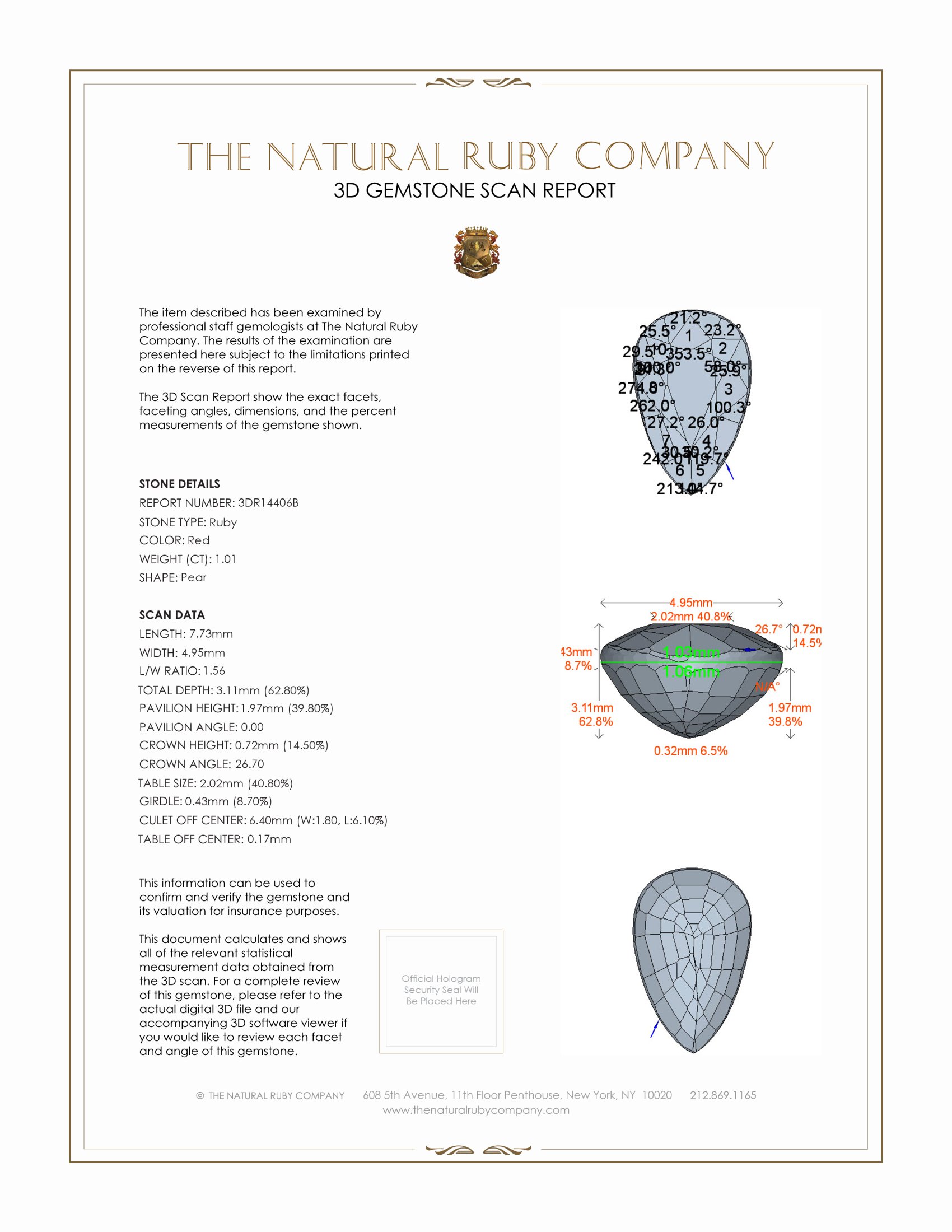 1.01 Ct. Ruby from Mozambique