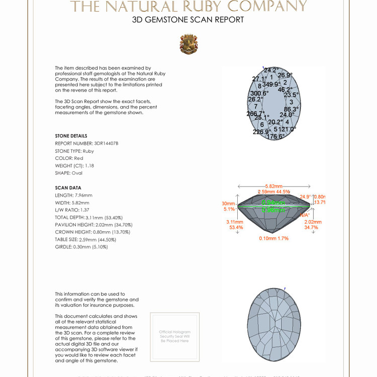 1.18 Ct. Ruby from Mozambique