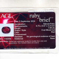 1.09 Ct. Ruby from Mozambique Scan Report