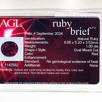 1.00 Ct. Ruby from Mozambique Scan Report