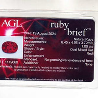 1.00 Ct. Ruby from Mozambique Scan Report