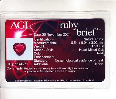 1.23 Ct. Ruby from Mozambique