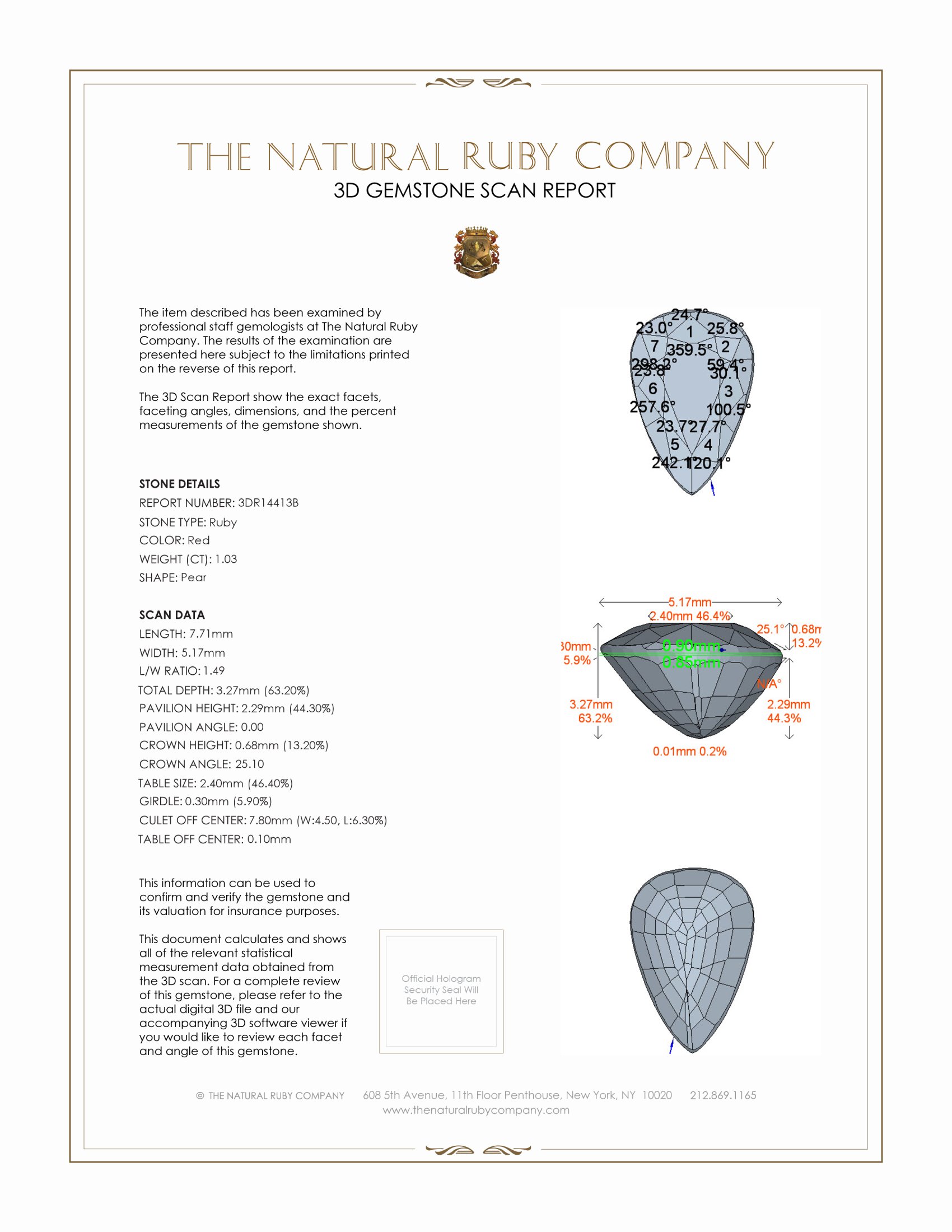 1.03 Ct. Ruby from Mozambique