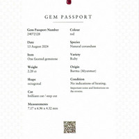 2.20 Ct. Ruby from Burma (Myanmar) Scan Report