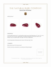 4.13 Ct. Cabochon Ruby from Afghanistan Appraisal