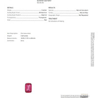 3.48 Ct. Ruby from Mozambique Scan Report