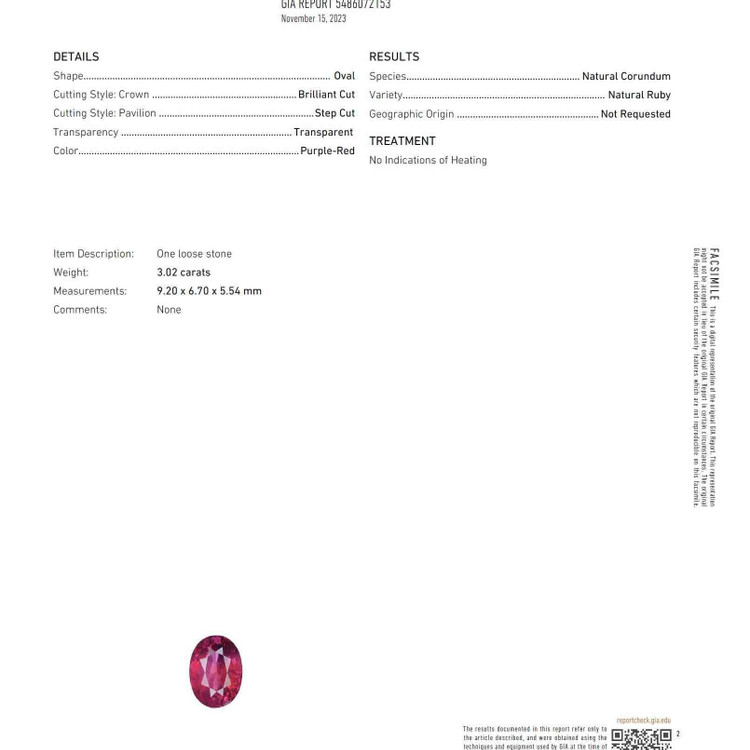 3.02 Ct. Ruby from Mozambique