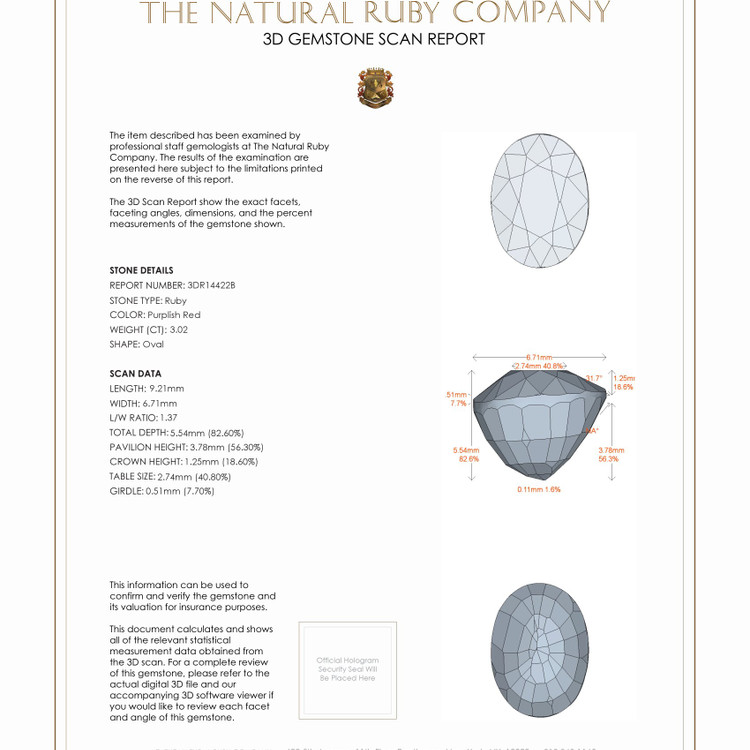 3.02 Ct. Ruby from Mozambique